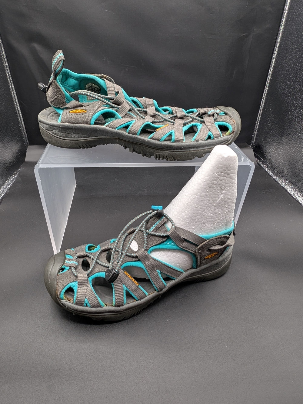 Keen Women's Gray and Teal Strappy Outdoor Sandals